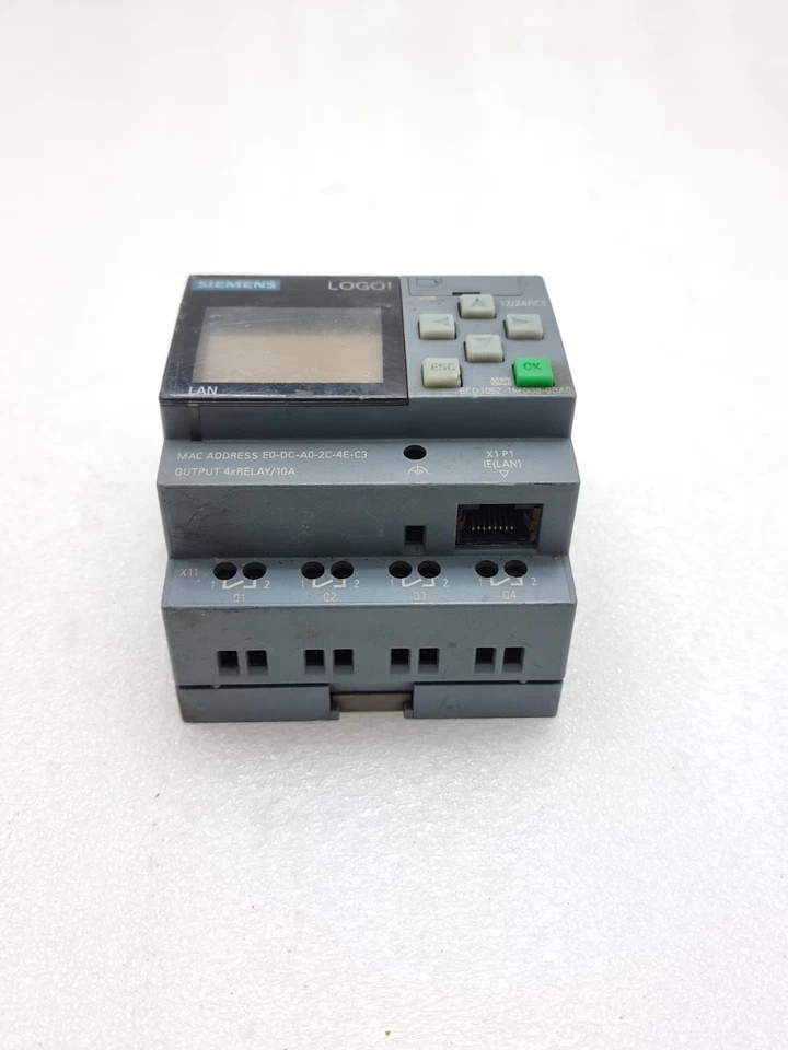 Siemens 6ED1052-1MD08-0BA0 Logo Plc BM12/24RCE 12/24Vdc Tested Working